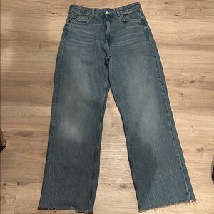 Zara high waist wide leg full length Jeans